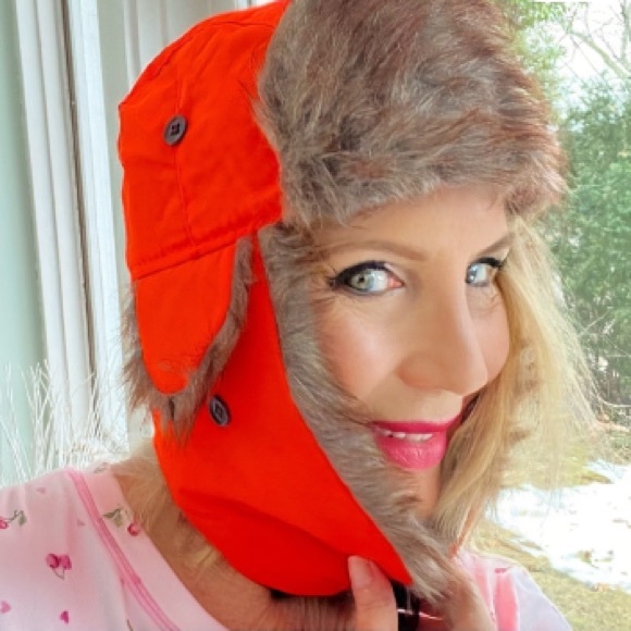 Source Unknown Orange and Black Quilted Bomber Hunting Hat main image 6